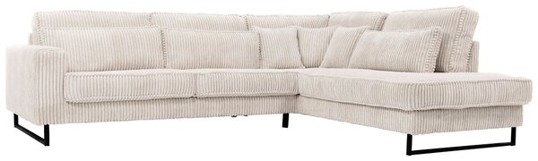 ROHOVÁ SEDAČKA, textil, kompozitné drevo, krémová Livetastic - Sedačky, Online Only
