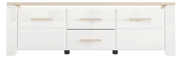 SKRINKA POD TV, biela, dub bianco, 154/49,5/40 cm Carryhome - TV nábytok
