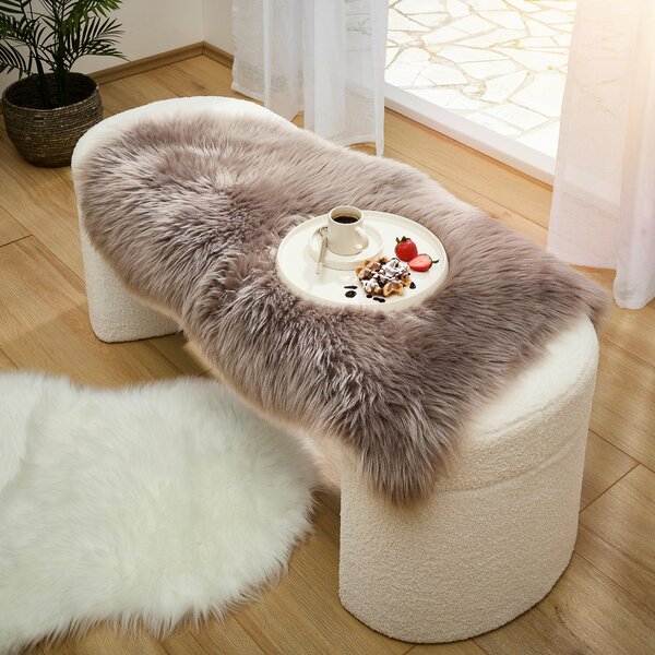 UMELÁ KOŽUŠINA, 60/90 cm, taupe Boxxx - Koberce