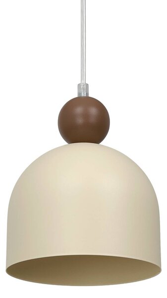 Milagro Lighting Závesné svietidlo Timon, taupe/béžová, Ø 17 cm, kov, Hnedá / hrdzavá, Obývacia izba / jedáleň, kov, Moderný, Závesné svietidlo