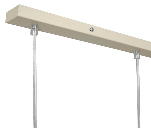 Milagro Lighting Závesné svietidlo Timon, taupe/béžová, dĺžka 60 cm, kov, 3-pl., Hnedá / hrdzavá, Obývacia izba / jedáleň, kov, Moderný, Závesné svietidlo