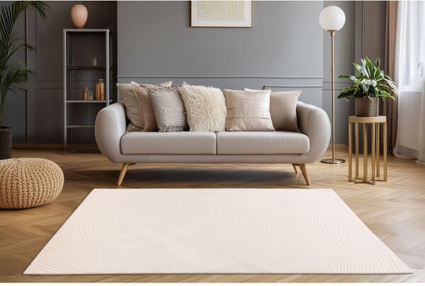 Moderný jednofarebný koberec NAPOLI Batucci 501 IVORY 1,60 x 2,30 m