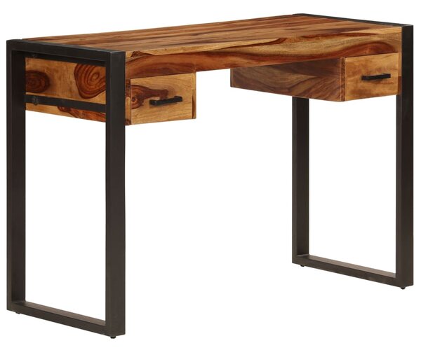 Stôl s 2 zásuvkami 110x50x77 cm masívne sheeshamové drevo
