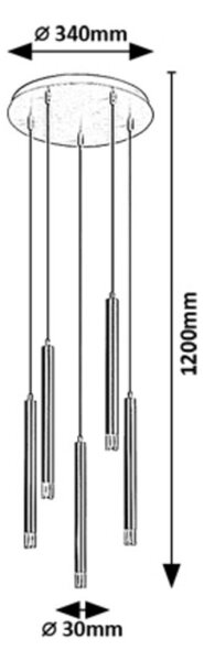 Rabalux 98072360 závesné stropné svietidlo Ramira G9
