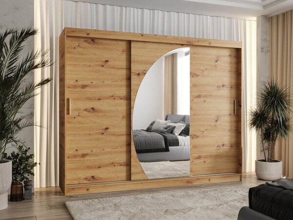 Mirjan24 Skriňa so zrkadlom Grilion 250, zásuvka: nie, Farby: dub artisan 5903211418396