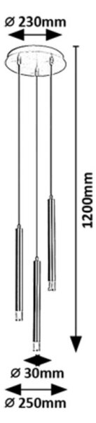 Rabalux 98072359 závesné stropné svietidlo Ramira G9