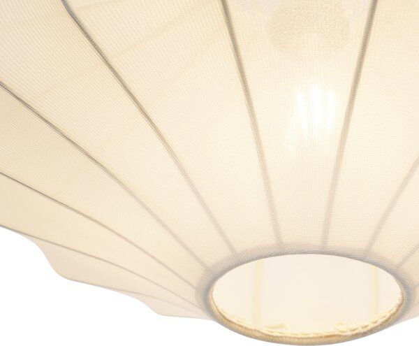 Japandi závesná lampa béžová s látkovým tienidlom 50cm - Plu