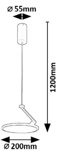 Rabalux 98072328 LED závesné stropné svietidlo Ovidia | 20W integrovaný LED zdroj | 1300lm | 3000K