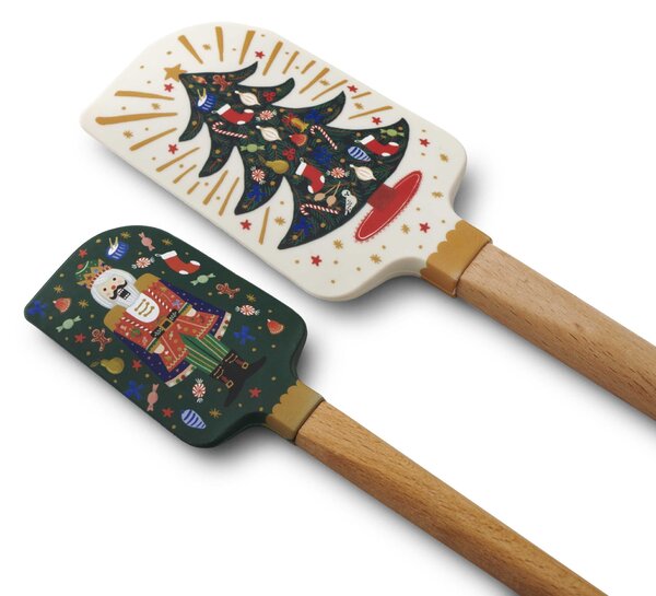 Vianočná silikónová stierka Nutcracker – set 2 ks