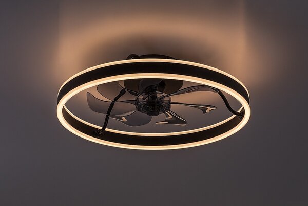 Rabalux 98071337 LED ventilátor s osvetlením Fanfy | 40W integrovaný LED zdroj | 2200lm | 3000+4000+6500K