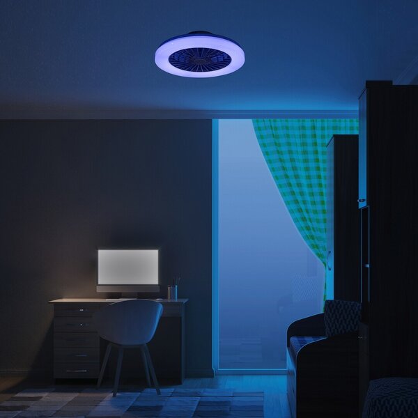 Rabalux 98071333 LED ventilátor s osvetlením Dalfon2 | 48W integrovaný LED zdroj | 3500lm | 3000-6500K