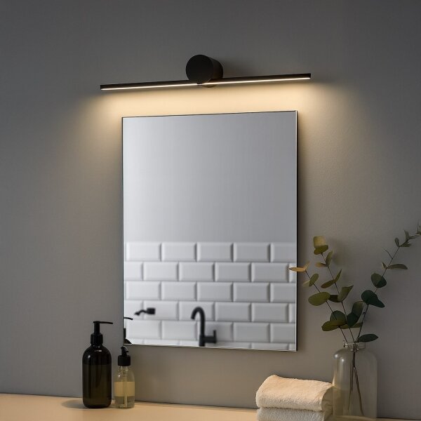LED kúpeľňové osvetlenie na zrkadlo ARTIST LED/6W/230V 40 cm IP44 čierne
