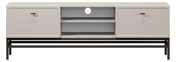 TV stolík Lorini 150 cm na stojane – kašmírová / čierne úchytky T