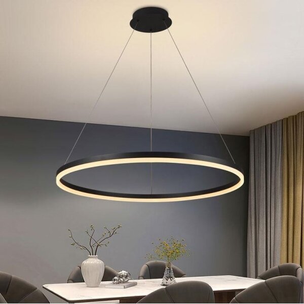 Brilagi - LED stmievateľný luster na lanku CIRCLE LED/55W/230V 3000-6500K čierna+DO