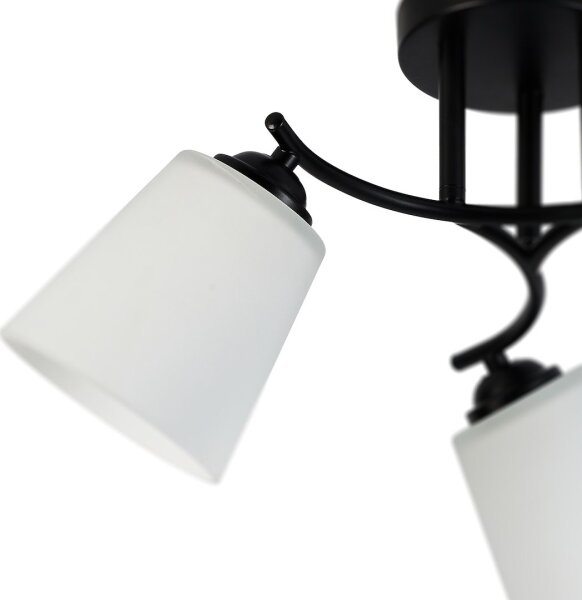 Prisadený luster PAFOS 3xE27/15W/230V čierny