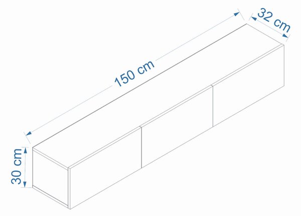 NovýNábytok.sk TV stolík/skrinka Westham (biela) . Akcia -19%. Vlastná spoľahlivá doprava až k Vám domov. 1102652