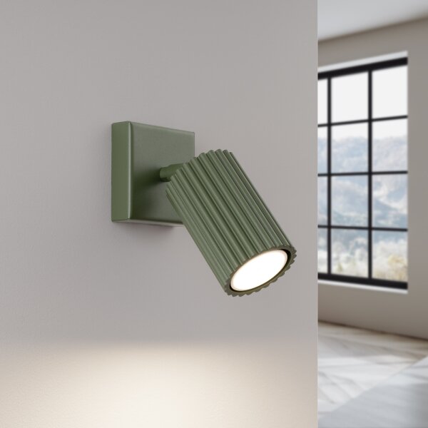 Sollux SL.1616 - Nástenné bodové svietidlo KARBON 1xGU10/10W/230V zelená