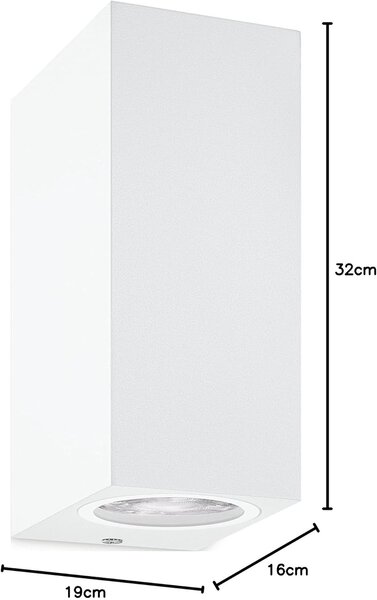 Wiz Colors 8719514554597 nástenné svietidlo 2xGU10 | 2x5W | 345lm | 2200-6500K | RGB - biela