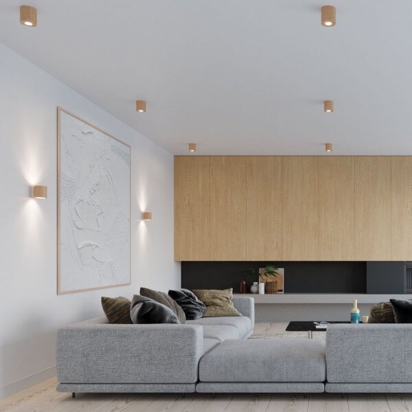 Sollux SL.0492 - Bodové svietidlo ORBIS 1xGU10/10W/230V drevo