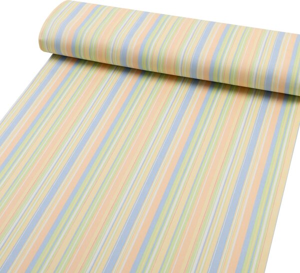 Bavlnená látka/plátno Sandra SA-734 Pastelovo farebné pásiky - šířka 160 cm