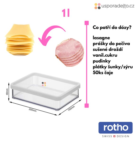 Rotho Loft dóza obdélník 1 l