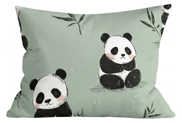 Sada obliečok z mikrovlákna PANDA RELAX mentolová + obliečka na vankúš 50 x 70 cm ZDARMA