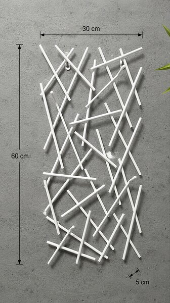 NÁSTENNÝ VEŠIAK, 30/60/5 cm - Online Only drobný nábytok, Online Only