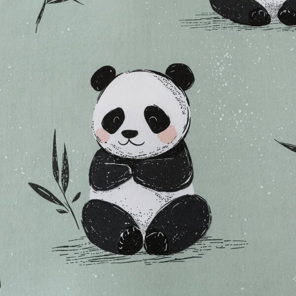 Sada obliečok z mikrovlákna PANDA RELAX mentolová + obliečka na vankúš 50 x 70 cm ZDARMA