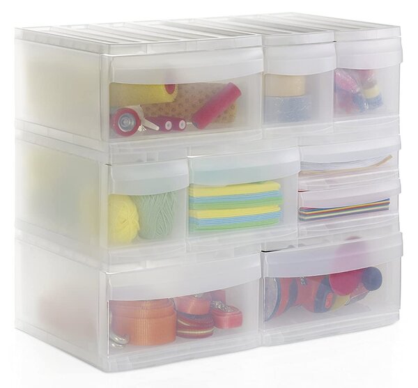M - Zásuvka, úložný box výsuvný, transparentný Rotho SYSTEMIX (A4)