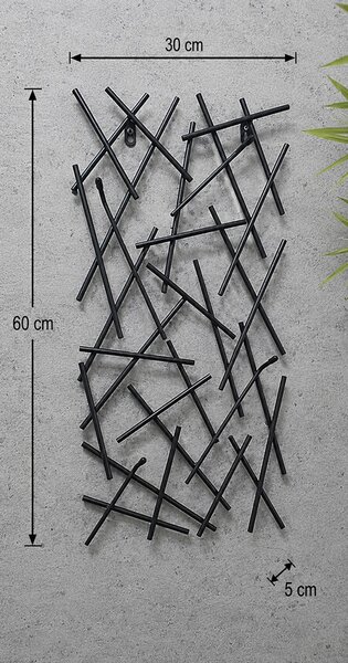 NÁSTENNÝ VEŠIAK, 30/60/5 cm - Online Only drobný nábytok, Online Only