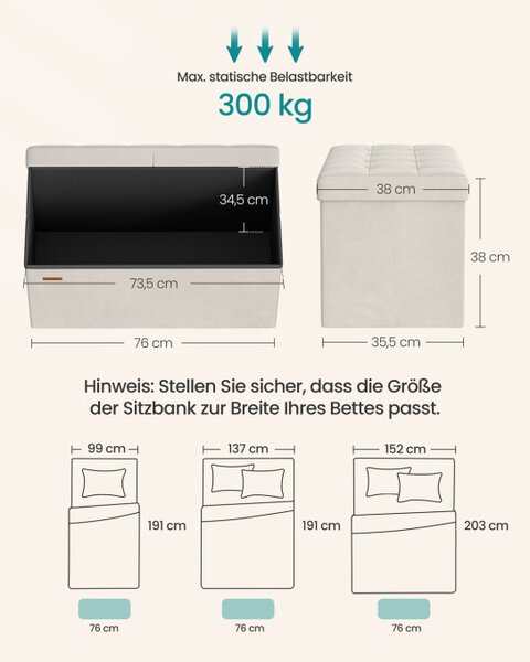 Taburetka s vekom LSF048LH01 krémová