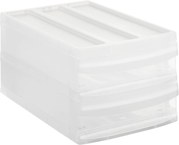 DUO M - Box s 2 zásuvkami (A4), úložný box výsuvný, transparentný Rotho SYSTEMIX