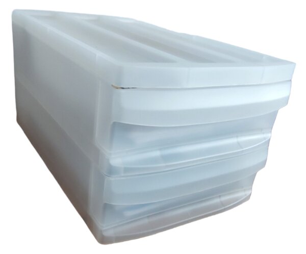 DUO M - Box s 2 zásuvkami (A4), úložný box výsuvný, transparentný Rotho SYSTEMIX