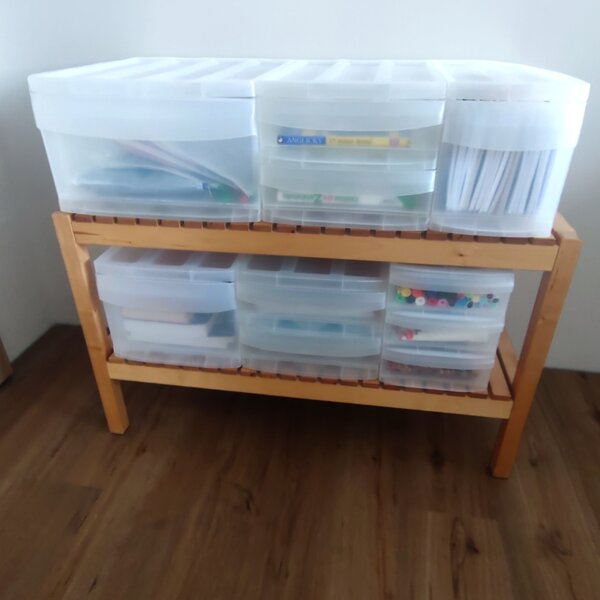 M - Zásuvka, úložný box výsuvný, transparentný Rotho SYSTEMIX (A4)