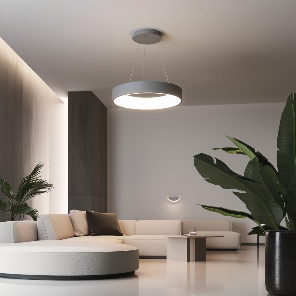 Brilagi - LED Stmievateľný luster na lanku LED/40W/230V 3000-6500K šedý + diaľkové ovládanie