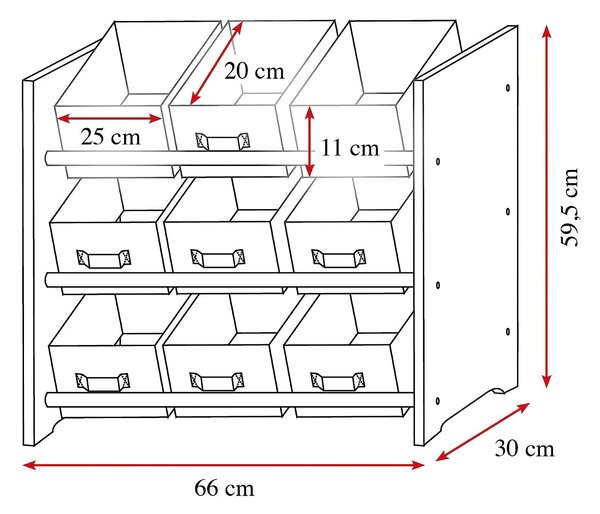 Detský regál, organizér na hračky s 9 úložnými boxmi, modro-zelený