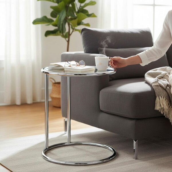 PRÍRUČNÝ STOLÍK, chrómová - Stolíky do obývačky, Online Only