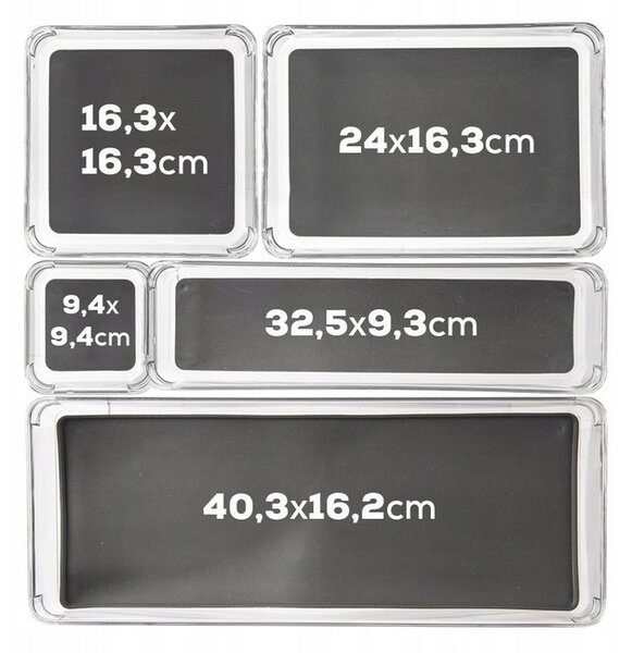 Organizér GREY 40,3 x 16,2 x v.4,5 cm