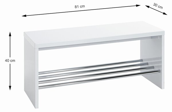 LAVICA DO PREDSIENE, biela, 81/40/30 cm - Online Only drobný nábytok, Online Only