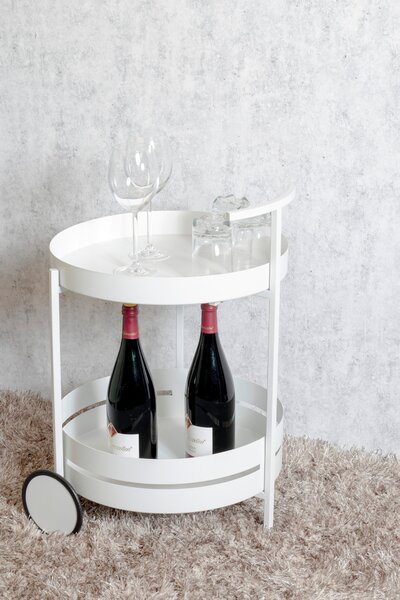 SERVÍROVACÍ VOZÍK, biela, 42/42/62 cm - Barový nábytok, Online Only
