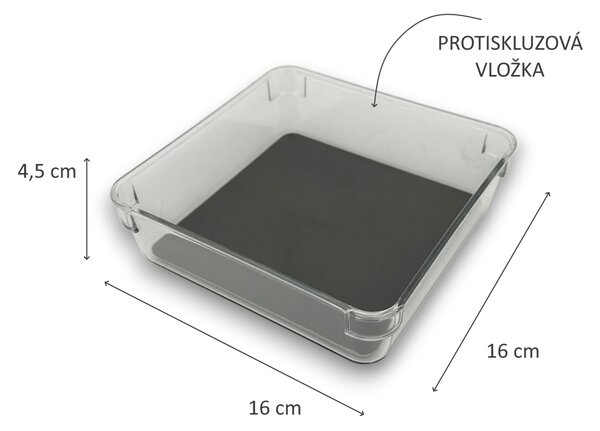 Organizér GREY 16,3 x 16,3 x 4,8 cm