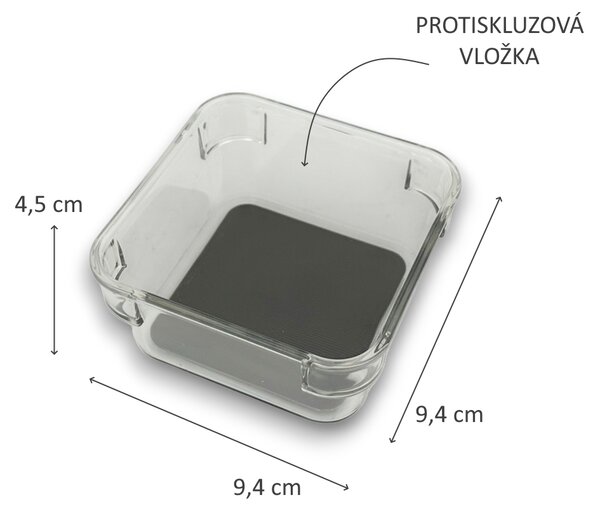 Organizér GREY 9,4 x 9,4 x v.4,8 cm