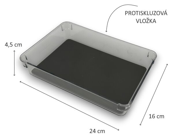 Organizér GREY 24 x 16,2 x v.4,8 cm