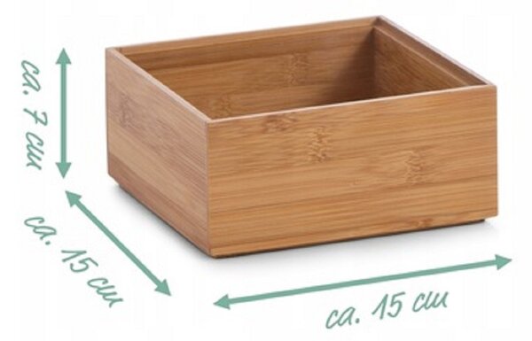 Organizér do zásuvky do kuchyne aj kúpeľne, príborník BAMBOOZ 15 x 15 x 7 cm