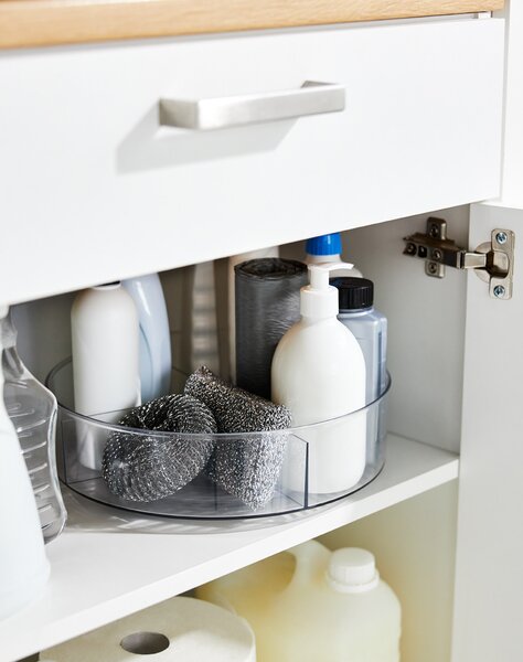 Otočný organizér LAZY SUSAN Rotho - s priehradkami, 7 cm/pr. 28,5 cm