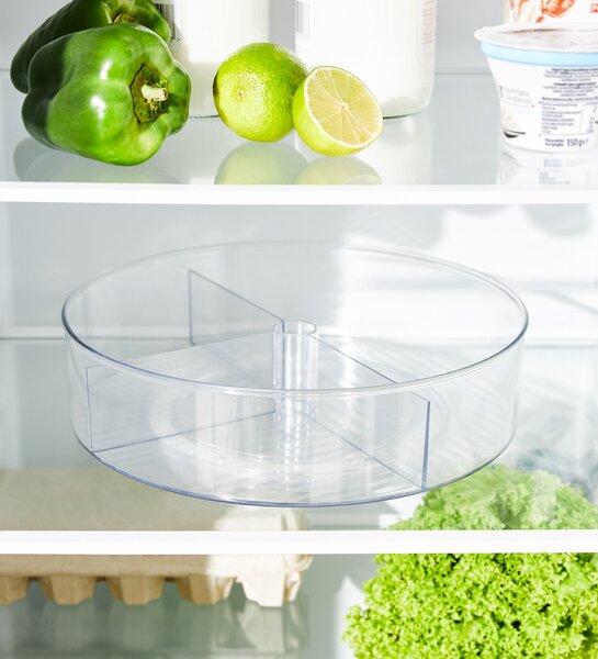 Otočný organizér LAZY SUSAN Rotho - s priehradkami, 7 cm/pr. 28,5 cm