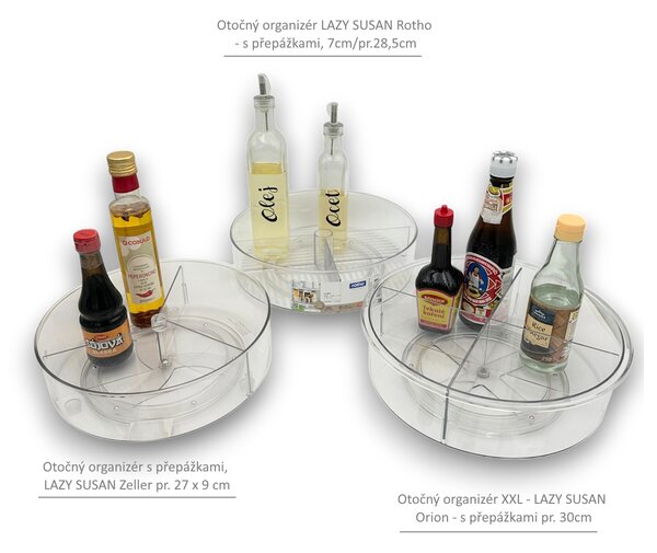 Zeller Present Otočný organizér s priehradkami, Zeller COMPACTA pr. 27 x 9 cm