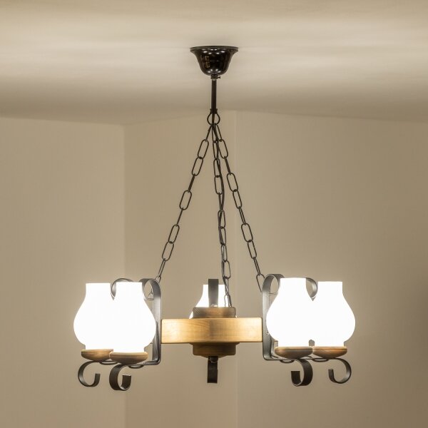 Brilagi - Luster na reťazi ROATA 5xE14/40W/230V, priemer 50 cm, buk