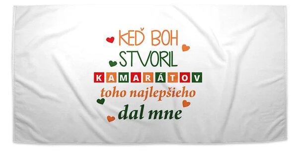 Sablio Uterák Keď Boh stvoril kamarátov - 30x50 cm