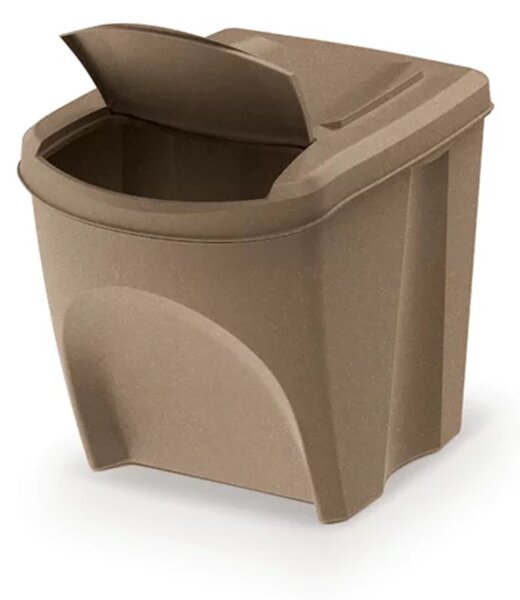 Odpadkové koše na triedený odpad, sada 3 ks x 25 l SORTIBOX - ECO WOOD